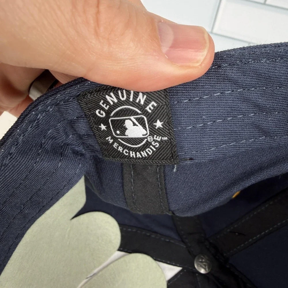 Milwaukee Brewers Hat Cap Strap‎ Back Kids Navy Yellow MLB Baseball Two Tone 47